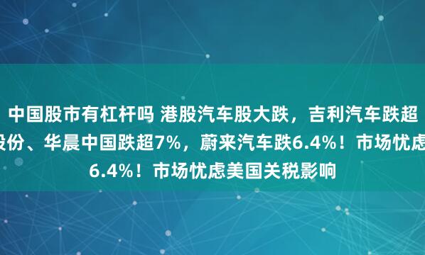中国股市有杠杆吗 港股汽车股大跌，吉利汽车跌超9%，比亚迪股份、华晨中国跌超7%，蔚来汽车跌6.4%！市场忧虑美国关税影响