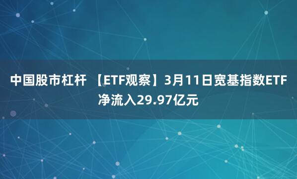 中国股市杠杆 【ETF观察】3月11日宽基指数ETF净流入29.97亿元