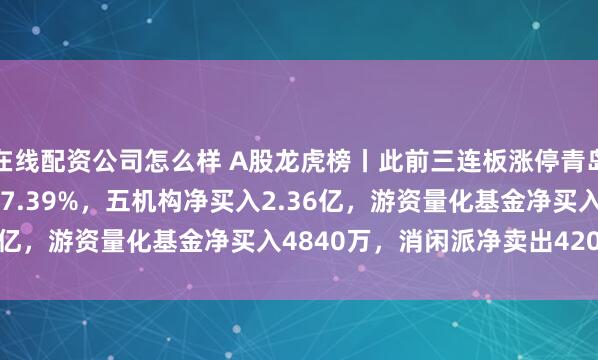 在线配资公司怎么样 A股龙虎榜丨此前三连板涨停青岛金王涨2.24%换手率57.39%，五机构净买入2.36亿，游资量化基金净买入4840万，消闲派净卖出4204万