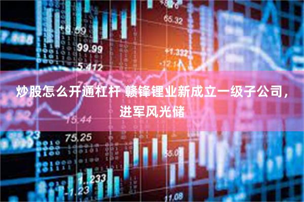 炒股怎么开通杠杆 赣锋锂业新成立一级子公司，进军风光储