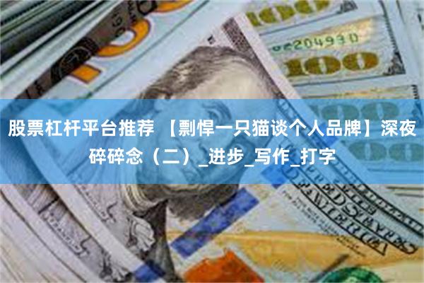 股票杠杆平台推荐 【剽悍一只猫谈个人品牌】深夜碎碎念（二）_进步_写作_打字