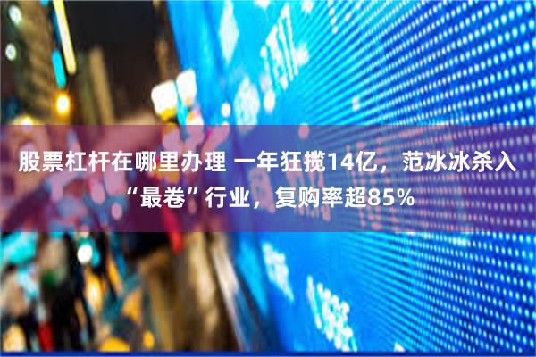 股票杠杆在哪里办理 一年狂揽14亿，范冰冰杀入“最卷”行业，复购率超85%
